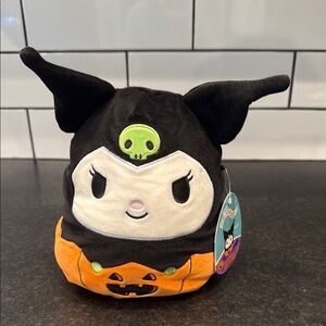 Squishmallows Hello Kitty and Friends Black and Orange Pumpkin Halloween Plush